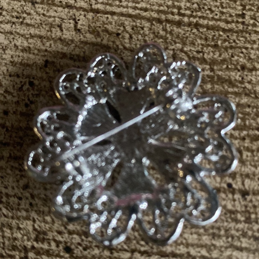 Silver Rhinestone Pin - Picture 2 of 3